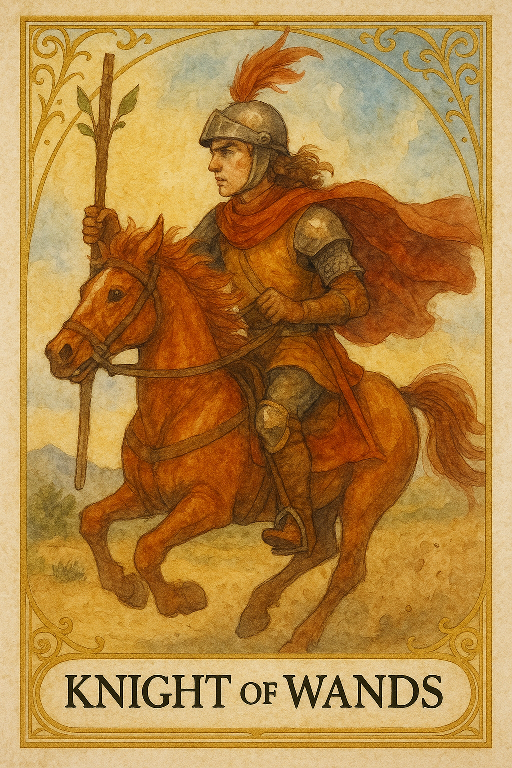 Knight of Wands Tarot Card